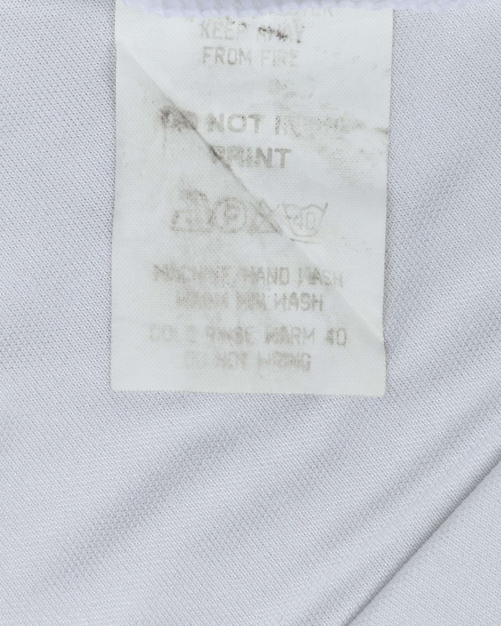 Lee Crooks white and blue No.2 Manchester City match worn short-sleeved shirt, 1999 - Image 6 of 6