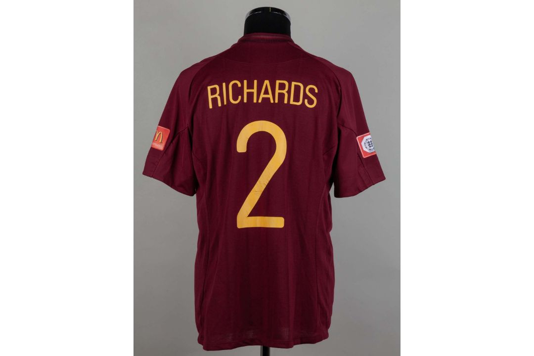 Micah Richards burgundy No.2 Manchester City v. Chelsea, match issued shirt, 2012 - Image 2 of 5