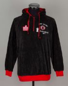 Sammy McIlroy black and red Manchester United 1977 F.A.Cup training top