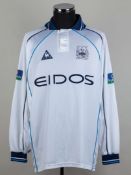 Lee Peacock white No.24 Manchester City long-sleeved shirt, 2000