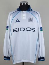 Lee Peacock white No.24 Manchester City long-sleeved shirt, 2000