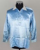 Billy Sowden rare sky-blue and white No.9 Manchester City match worn shirt, 1953