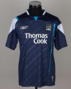 Bradley Wright-Phillips blue and white No.42 Manchester City match worn shirt, 2005-06