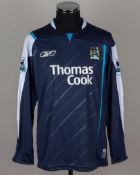 Shaun Wright-Phillips blue No.29 Manchester City match issued long-sleeved shirt, 2005