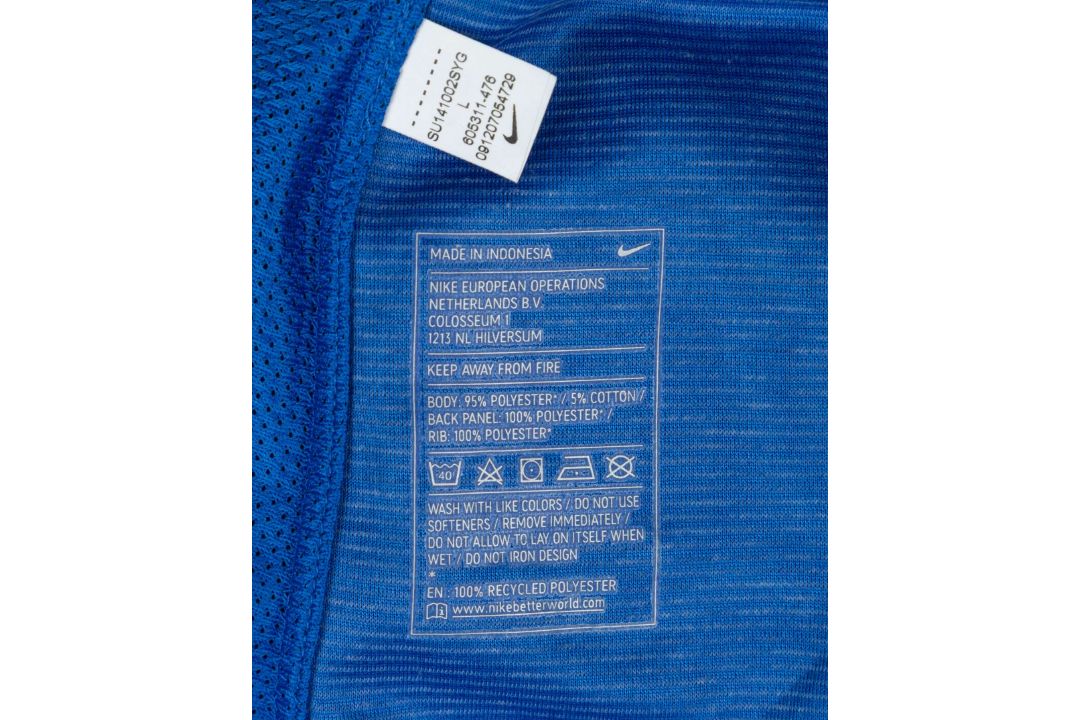 Frank Lampard blue No.18 Manchester City match worn short-sleeved shirt, 2014 - Image 5 of 5