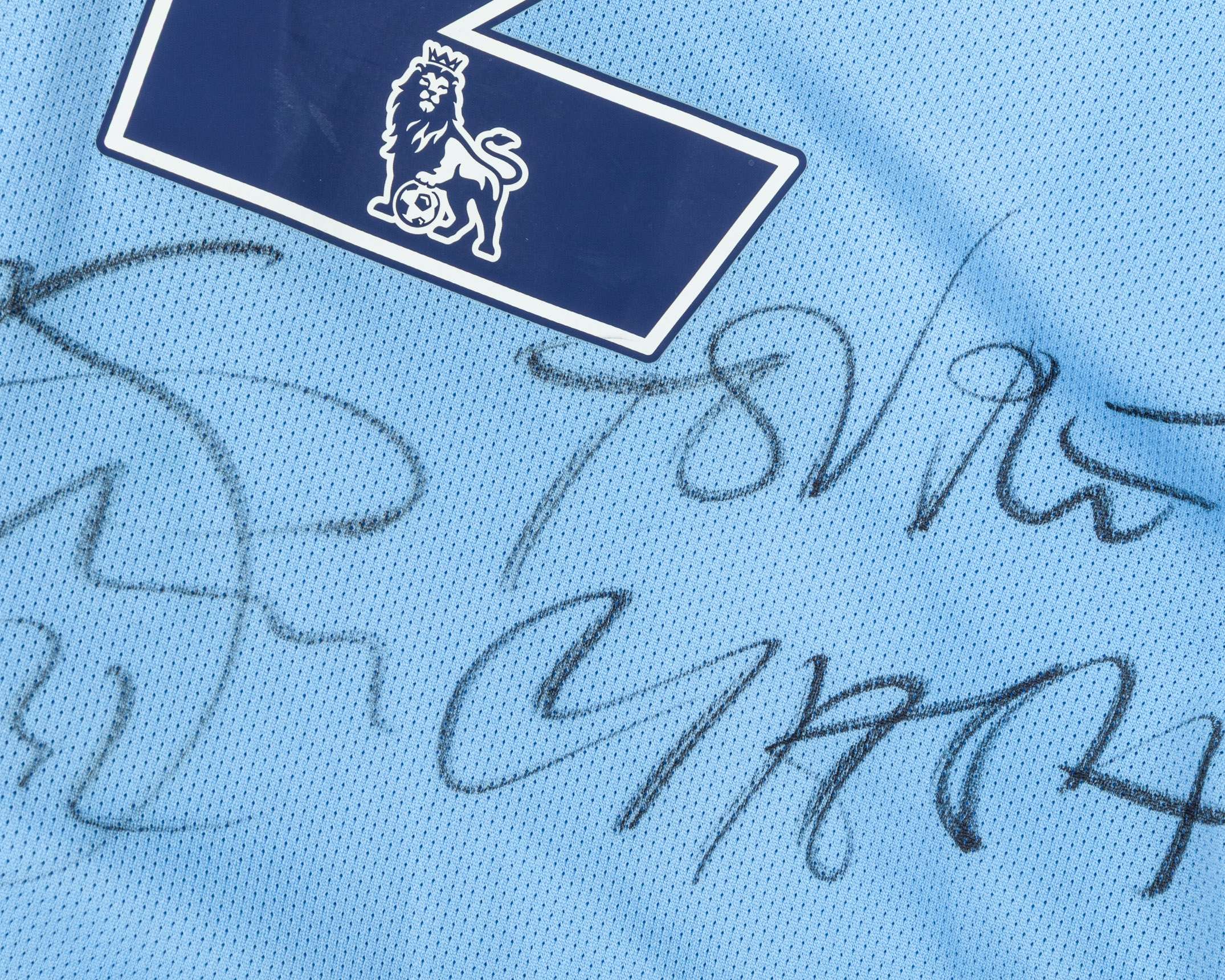 Yaya Toure sky-blue No.42 Manchester City match worn short-sleeved shirt, 2014-15 - Image 4 of 6