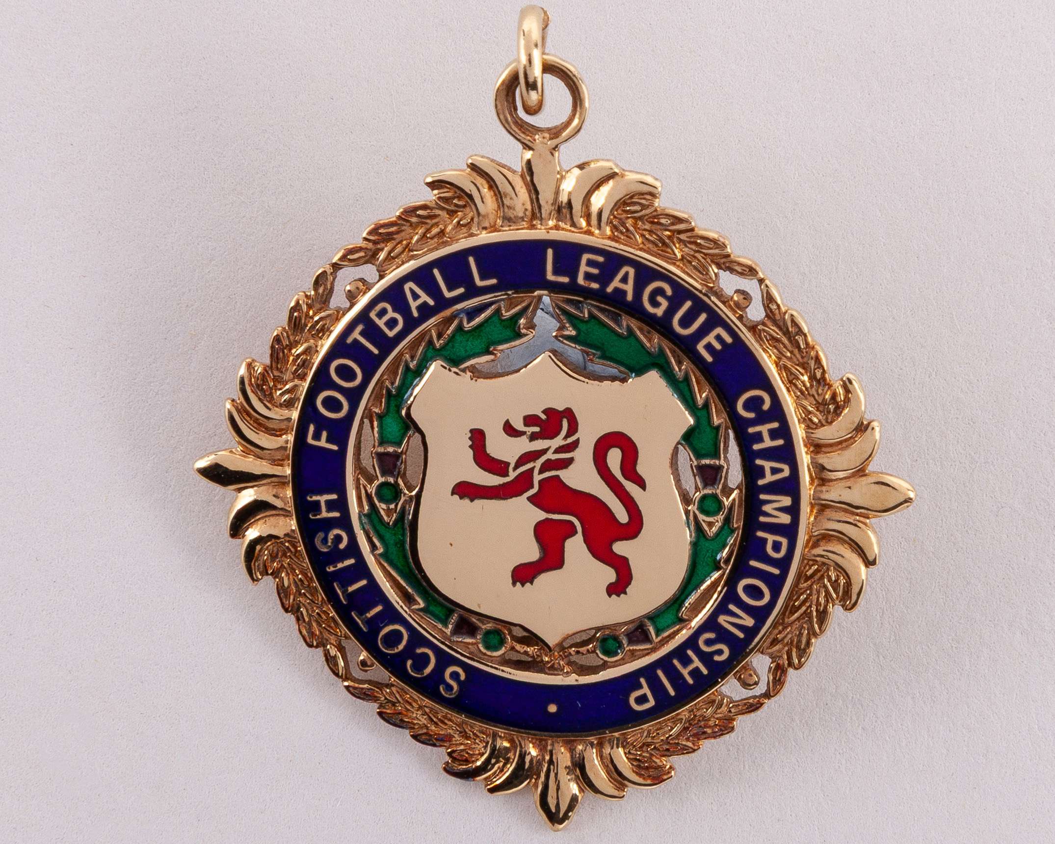 Andy Goram 9ct gold and enamel League Championship winners medal, 1995-96