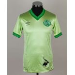 Roy Aitken green No.4 Celtic v. Sporting Lisbon short-sleeved shirt, 1983