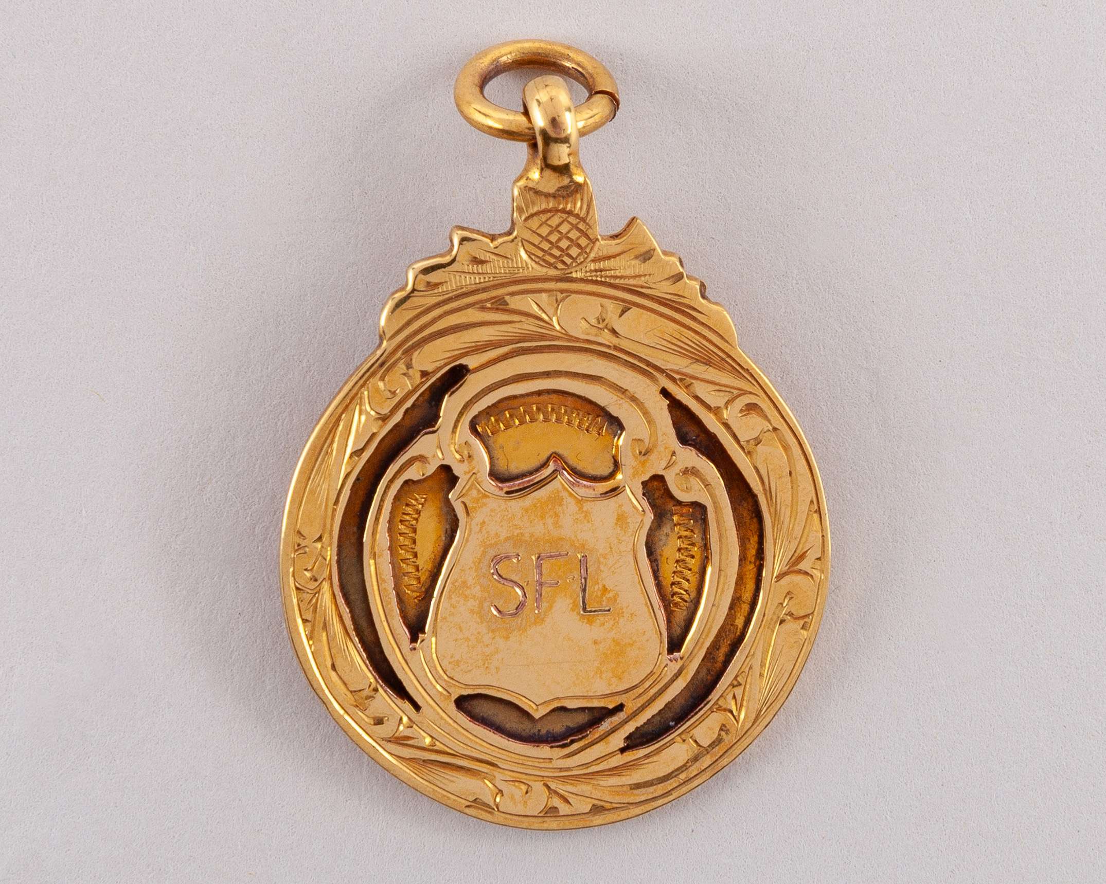 Eric Caldow 9ct gold Inter-League medal, 1958