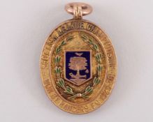 James Marshall 9ct gold and enamel Rangers League Championship medal, 1929-30