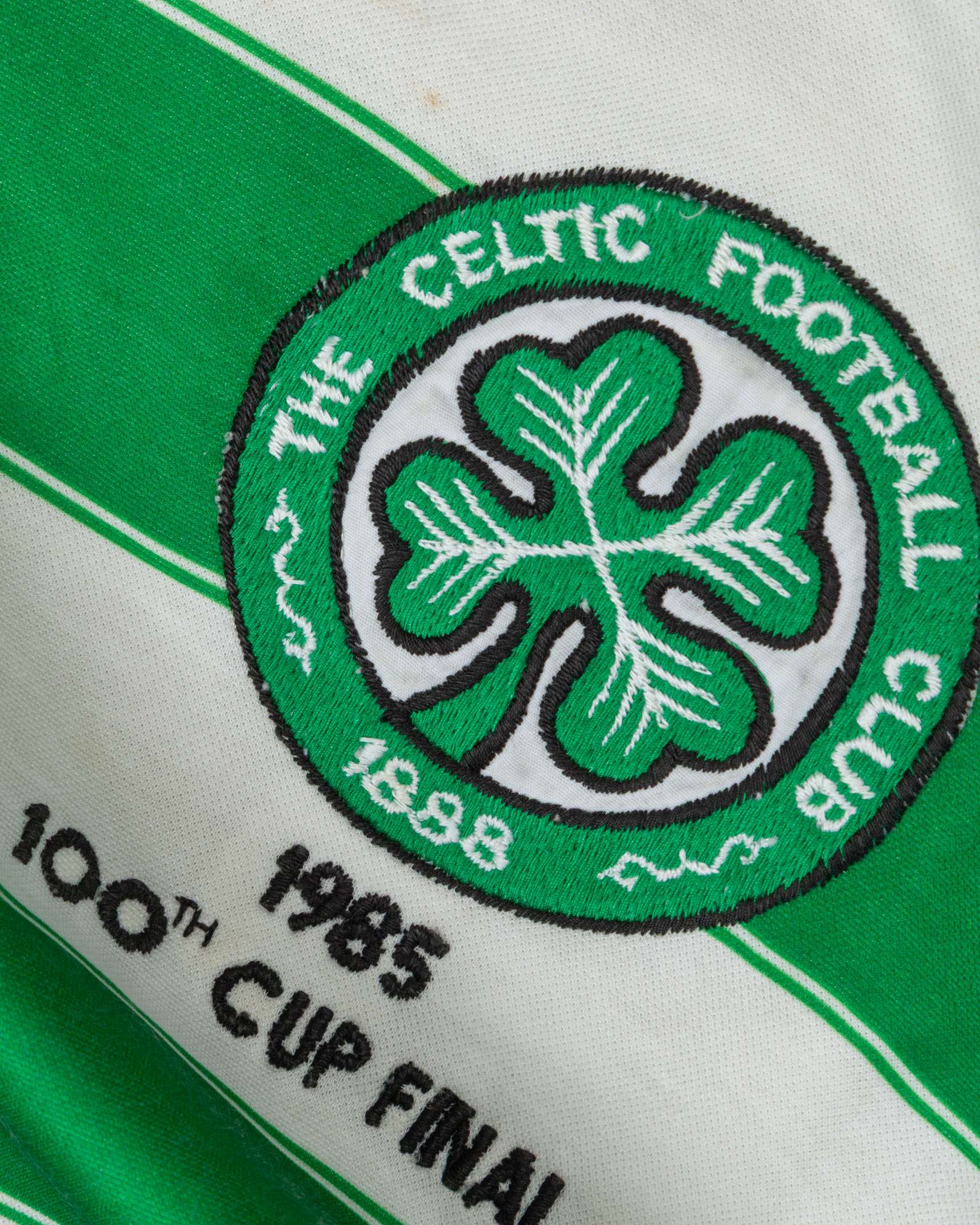 Davie Provan green and white Celtic Scottish Cup Final match worn shirt, 1985 - Image 3 of 4