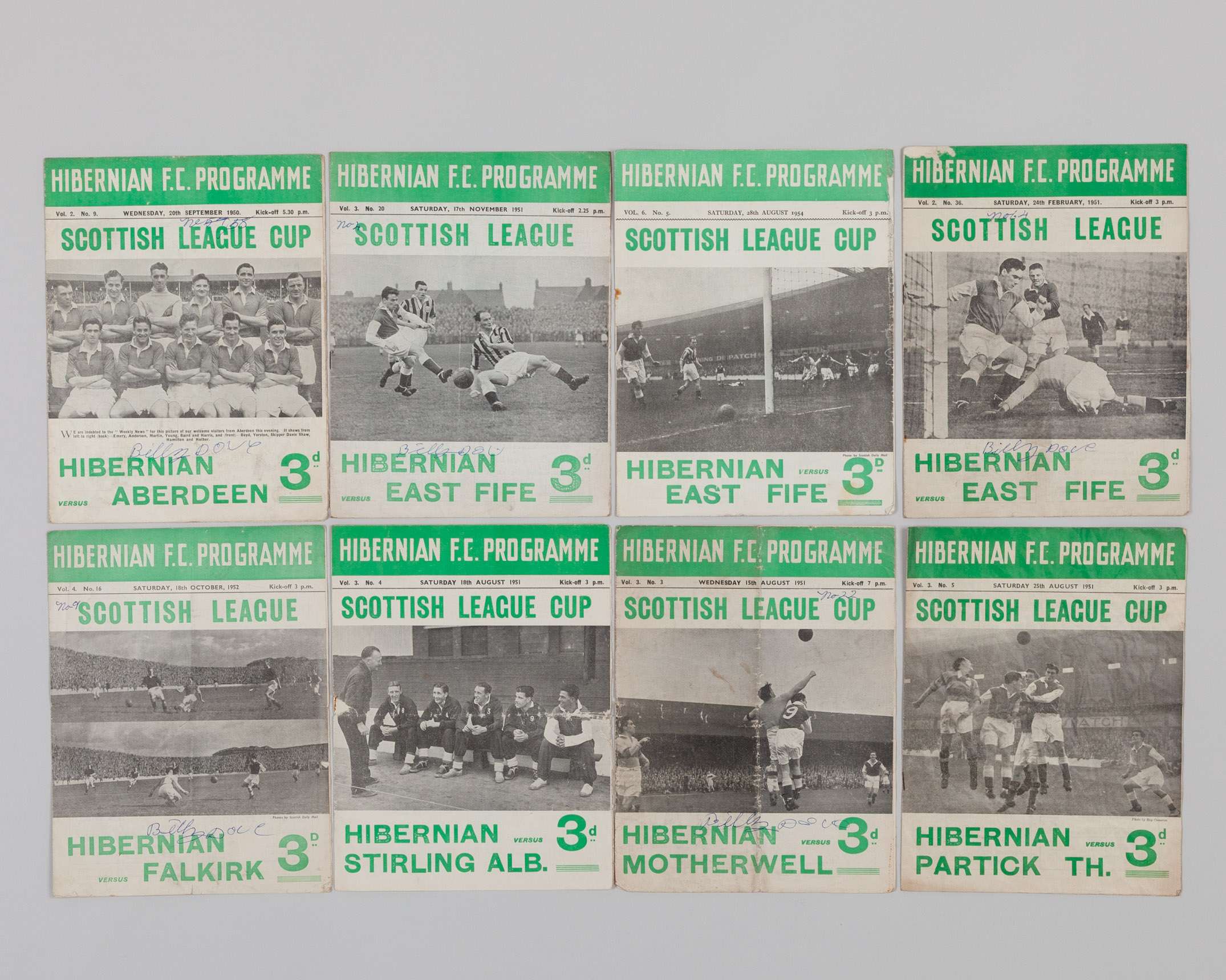 Collection of forty-five Hibernian match programmes from 1950s-1960s