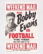 Bobby Evans Celtic an original Weekend Mail advertising poster