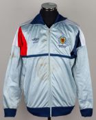 Andy Goram blue, white and red Scotland Mexico 1986 worn tracksuit top