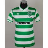 Davie Provan green and white Celtic Scottish Cup Final match worn shirt, 1985