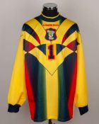 Andy Goram yellow, red and blue Scotland goalkeepers shirt, 1996-97