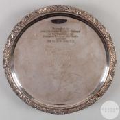 A silver-plated Scottish Football Association presentation salver