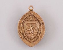 James Reid 9ct gold Scotland v. England Victory International medal, 1919