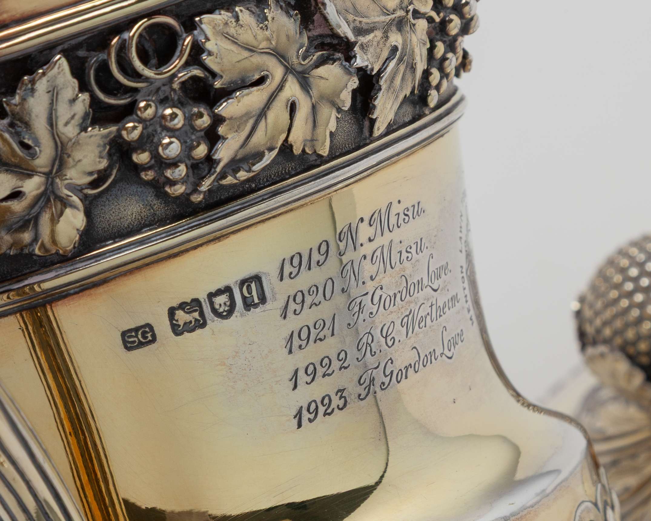 Silver-gilt Menton Lawn Tennis Club Riviera two-handled trophy - Image 4 of 10