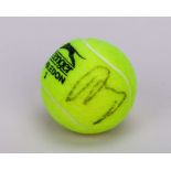 Andy Murray autographed yellow Slazenger Wimbledon 3 tennis ball