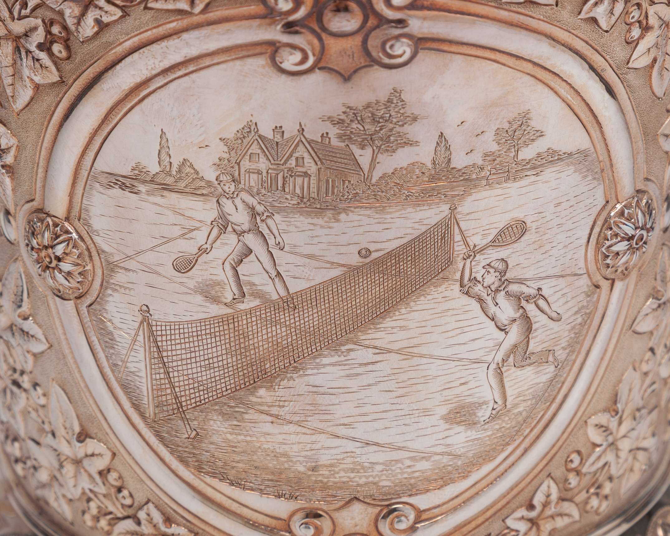 Silver Whitehouse Challenge Cup Gentleman's Singles, twin-Handled Tennis Trophy - Image 4 of 8