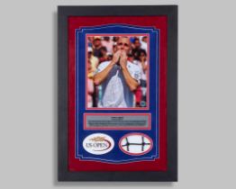 Andre Agassi US Open a piece of net