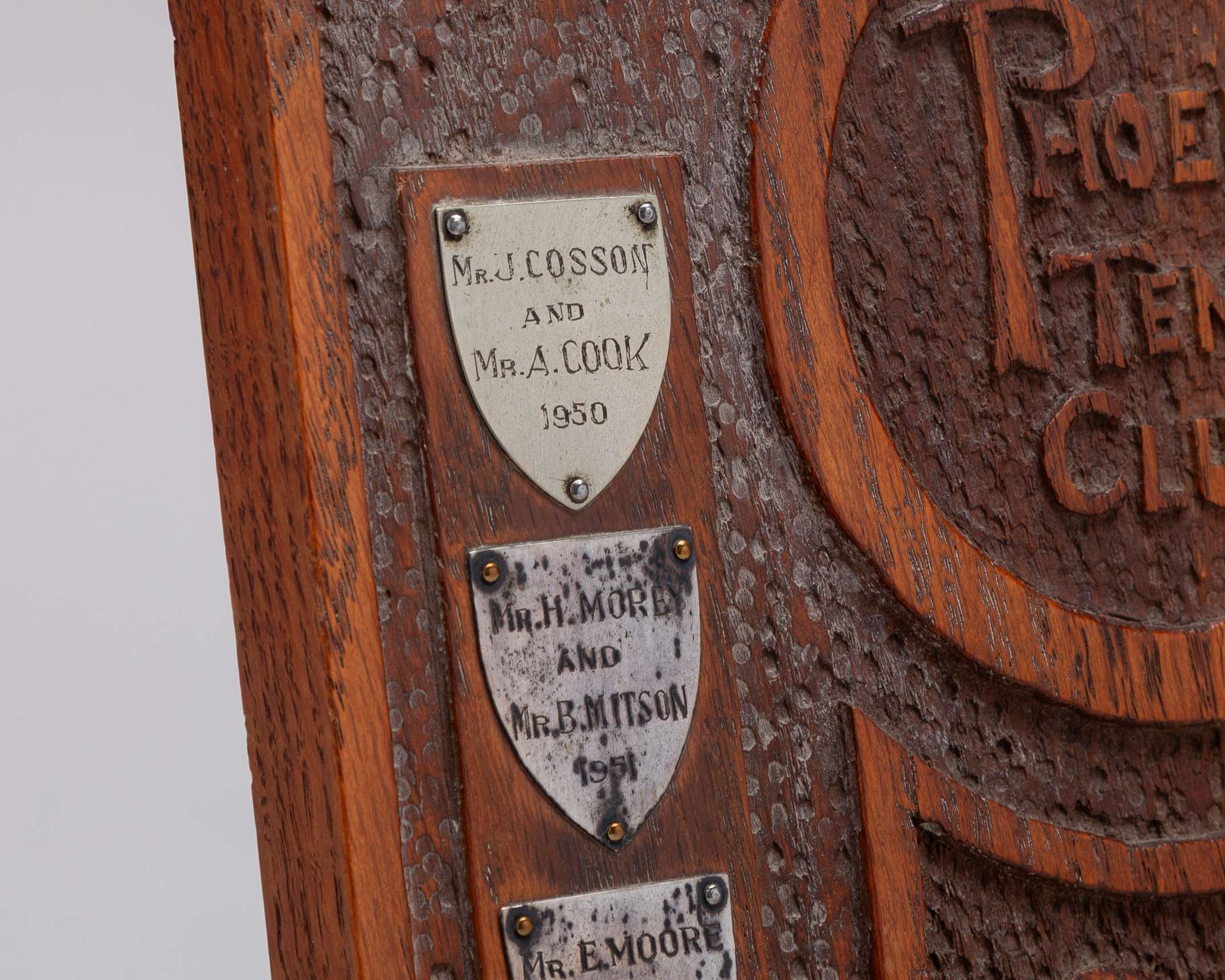 Phoenix Tennis Club Mens Double plaque, 1950-56 - Image 3 of 4