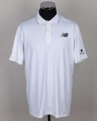 Milos Raonic white Wimbledon Men's single match worn short-sleeved shirt, 2016