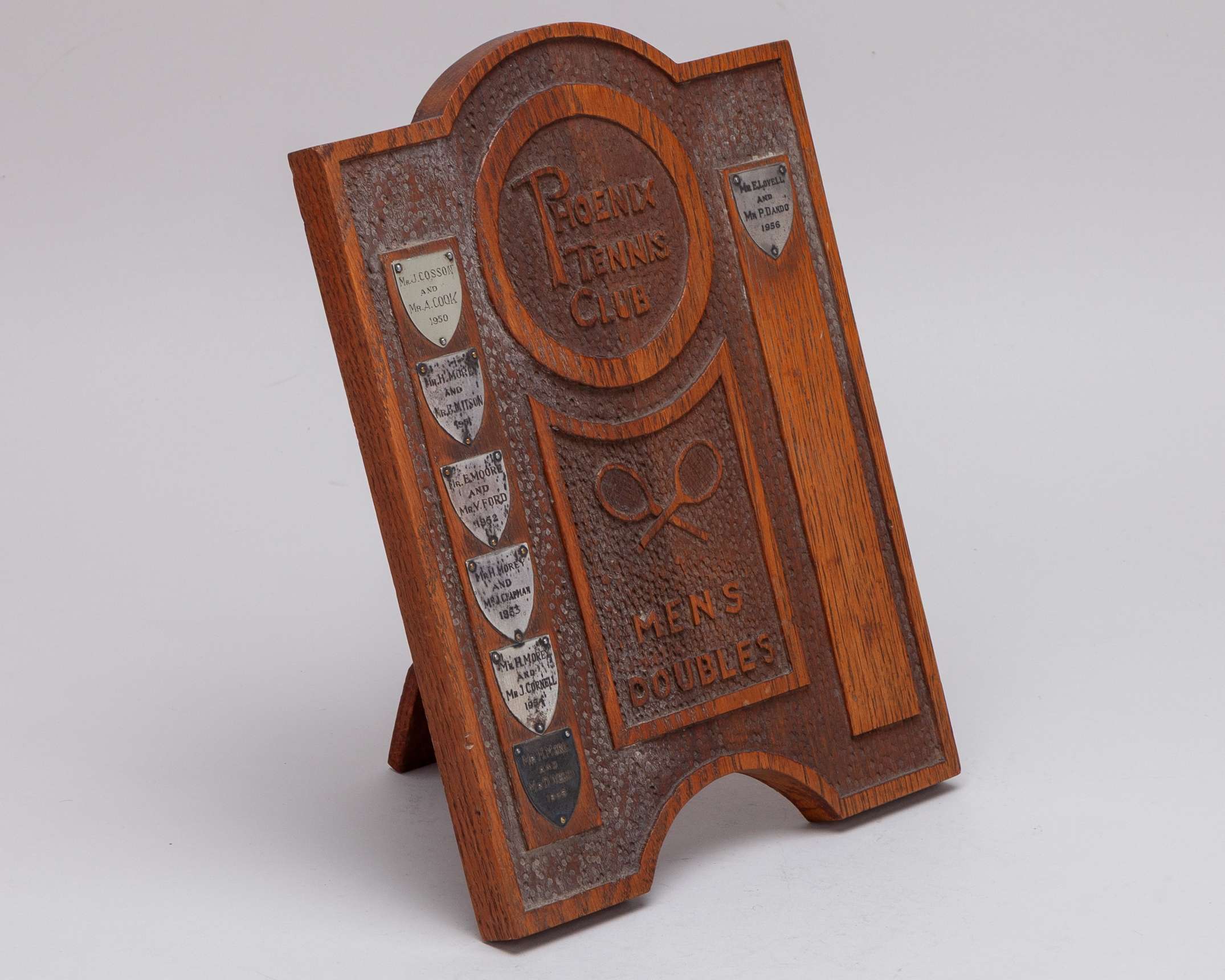Phoenix Tennis Club Mens Double plaque, 1950-56 - Image 2 of 4