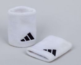 Andy Murray pair of Adidas Wimbledon Men's Final match used sweat bands, 2012
