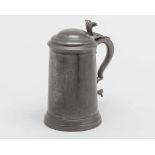 A pewter lidded tennis trophy tankard, March 1870
