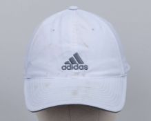 Andy Murray 2013 Wimbledon Final: &nbsp;a white Adidas match used baseball cap, 2013