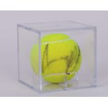 An autographed Andy Murray Wimbledon tennis ball, 2016