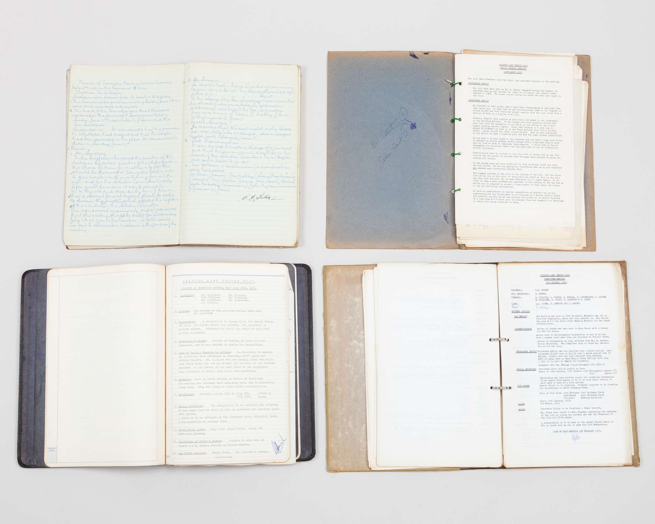 A Bilston Lawn Tennis Club archive of twin presentation boards - Image 13 of 15