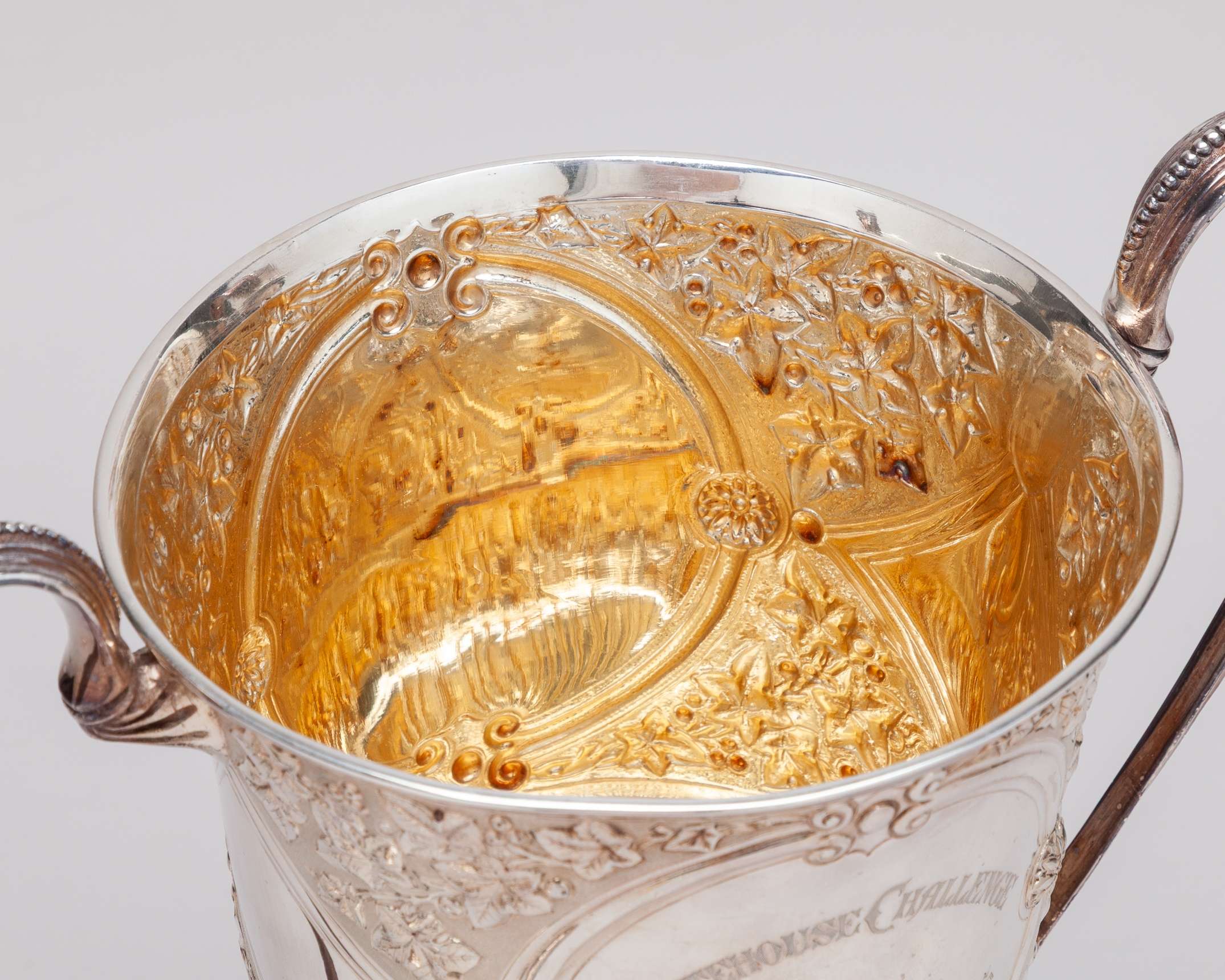 Silver Whitehouse Challenge Cup Gentleman's Singles, twin-Handled Tennis Trophy - Image 6 of 8