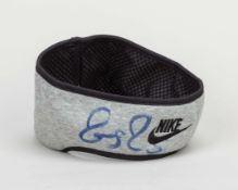 Roger Federer autographed grey and black Nike headband