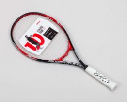 Roger Federer autographed black, red and white Wilson Federer Tour 110 racket