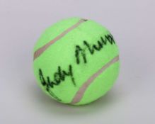 Judy Murray autographed yellow tennis ball