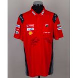 Andrea Dovizioso and Danilo Petrucci 2020 Signed Ducati Team Shirt