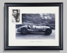 Rudolf Caracciola 1937 Daimler-Benz AG Signed Framed Photo
