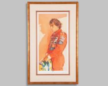 Ayrton Senna Limited Edition Giclée Print – “Pensive” by Craig Warwick