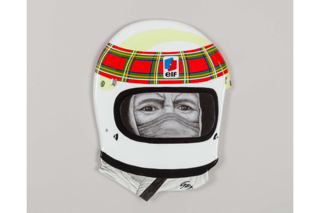 Jackie Stewart 1973 Elf Team Tyrrell Limited Edition Canvas Artwork - Image 1 of 3