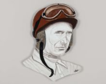 Juan Manuel Fangio 1954 Daimler Benz AG Limited Edition Canvas Artwork