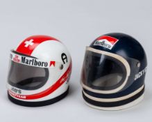 Jacky Ickx and Clay Regazzoni Heuer Presentation Helmets