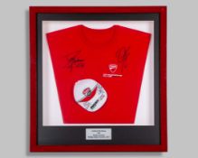 Jorge Lorenzo & Andrea Dovizioso 2017 Australian Moto GP Signed Framed Shirt & Cap