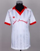 White and red No.13 United Arab Emirates short-sleeved shirt, 1980s