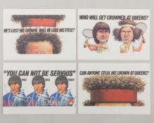 Set of nine official Stella Artois 10th Anniversary Queen's Club posters
