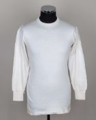 Norman Hunter white No.6 Football League long-sleeved shirt, early 1965