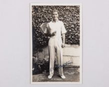 Signed Trim postcard photograph signed by the lawn tennis player Bunny Austin