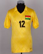 Yellow No.12 Ghana short-sleeved shirt, c.1991